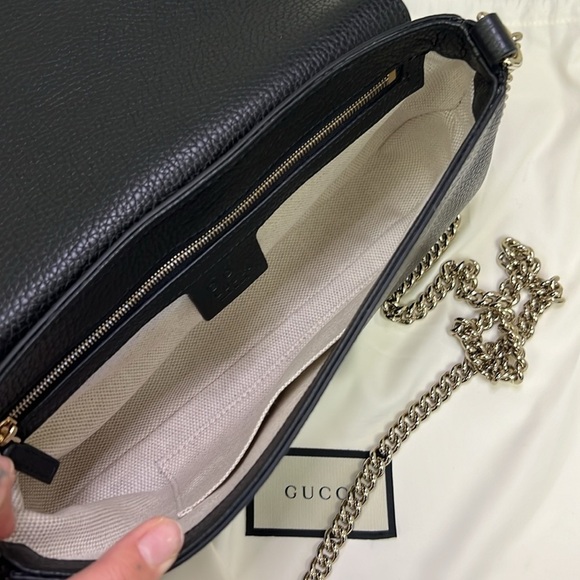 💎GUCCI - NWOT Soho crossbody black leather - Picture 5 of 9